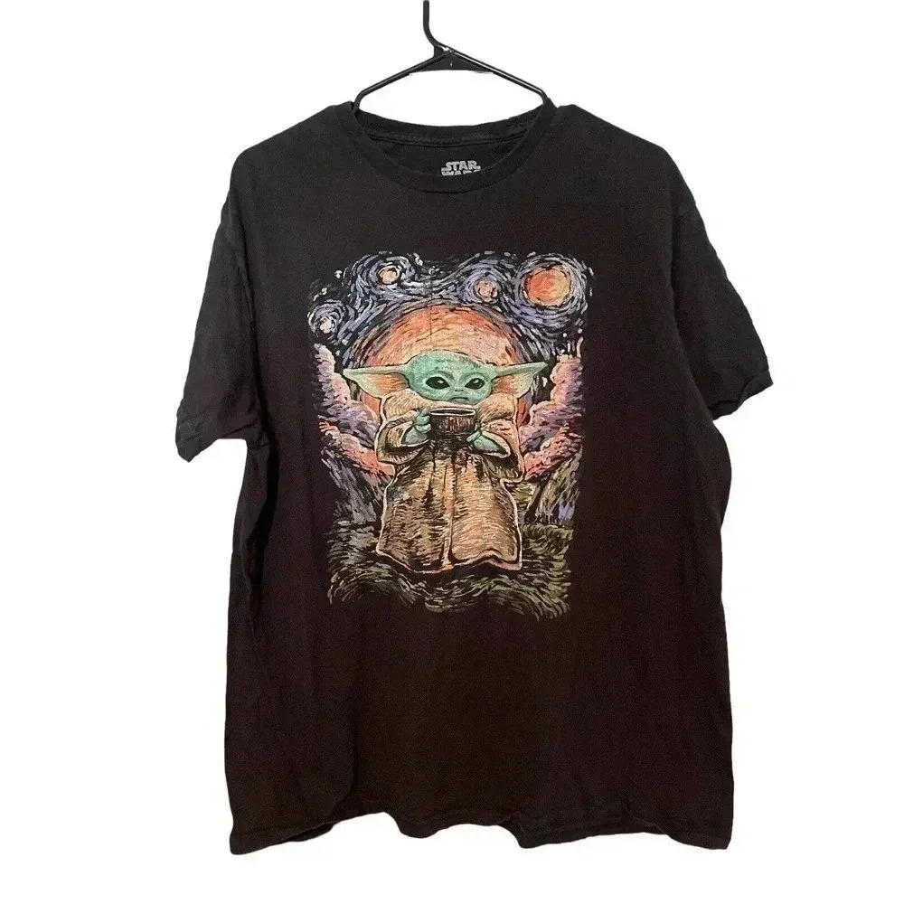 STAR WARS SIZE XL BLACK TEE WITH BABY YODA